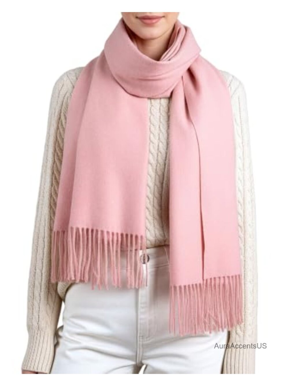 Cashmere-Feel Pashmina Shawl Wrap Oversized Scarf Women Winter Travel